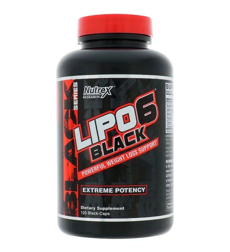 Nutrex Lipo Black Extreme Potency Weight Loss Black Caps