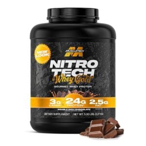Muscletech, Nitro Tech, 100% Whey Gold, 5 LB - Double Rich Chocolate
