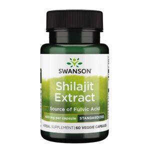 Swanson, Shilajit Extract, Standardized 400 MG, 60 Caps