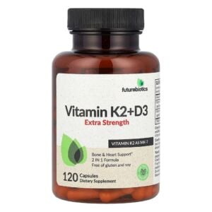 Futurebiotics, Extra Strength Vitamin K2 + D3, 120 Capsules