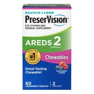 Bausch + Lomb, PreserVision, AREDS 2, Eye Vitamin & Mineral Supplement, Chewables