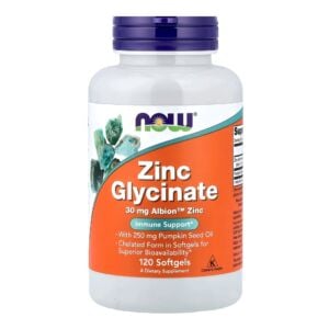 NOW Foods, Zinc Glycinate, 120 Softgels