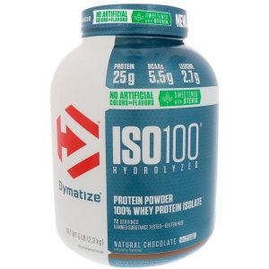 Dymatize, ISO100 Hydrolyzed, 100% Whey Protein Isolate, Natural, 5 lbs (2.3 kg)
