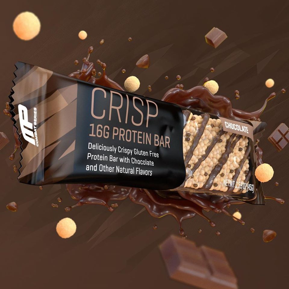 MusclePharm, CRISP Protein Bar, 45g (12/Box) Zone Nutrition