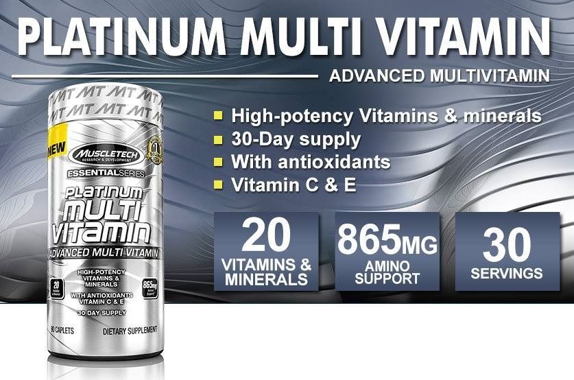 MuscleTech, Platinum Multivitamin, 90 Tablets | Zone Nutrition