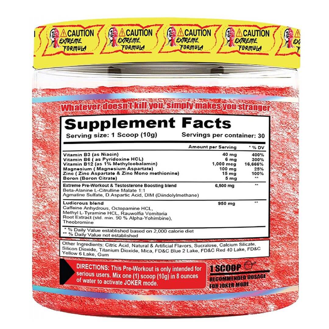 Terror Labz, JOKER Extreme PreWorkout W/ Test Booster, 30 Srv Zone