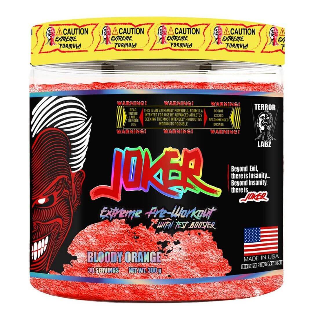 Terror Labz Joker Extreme Pre Workout W Test Booster 30 Srv Zone Nutrition