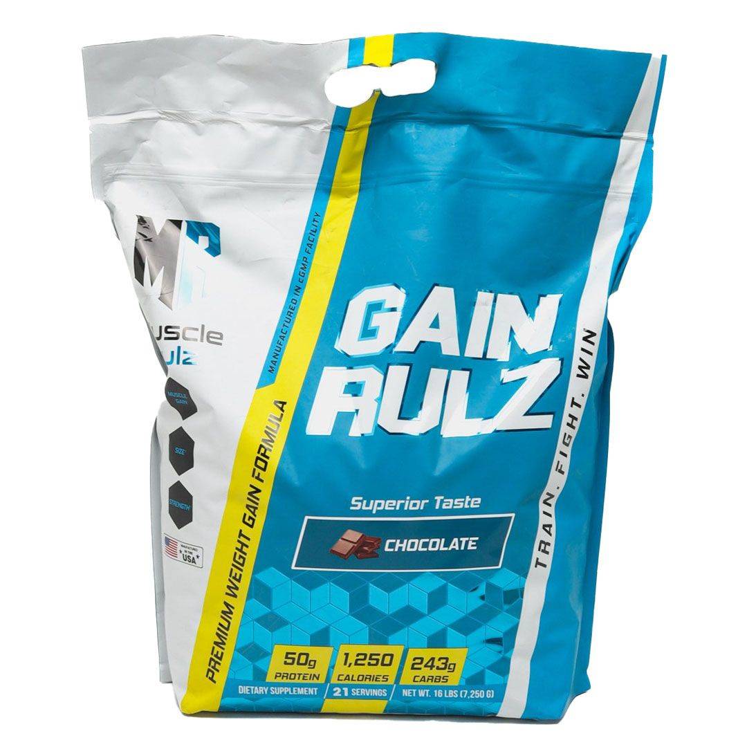 Muscle Rulz, Gain Rulz, Mass Gainer, 16 LBS Zone Nutrition